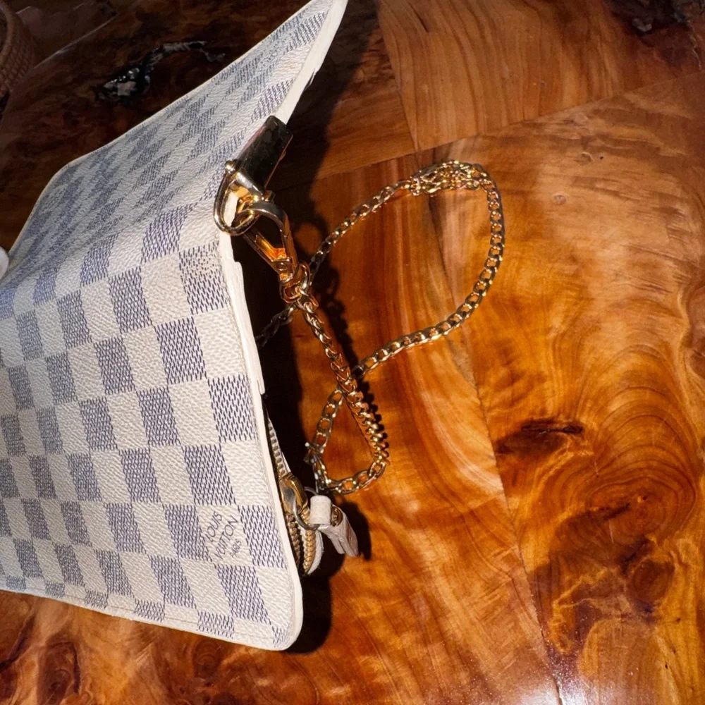 Louis Vuitton, beautiful Damier Azur Insolite Wallet converted vintage - Picture 13 of 15